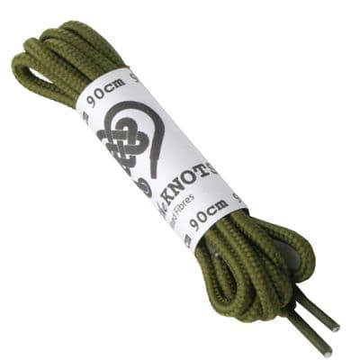 Shoe Laces Pair Army Green Colour Round For 4 - 5 Eyelet 90cm Long