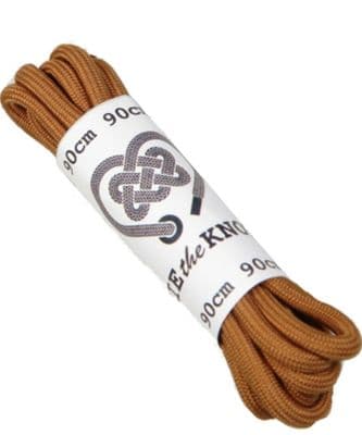 Shoe Laces Pair Brown Round For 4 - 5 Eyelet  90cm Long