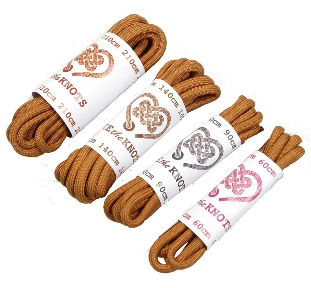 Shoe Laces Pair Brown Round Various Lengths All Sizes Lengths Shoe