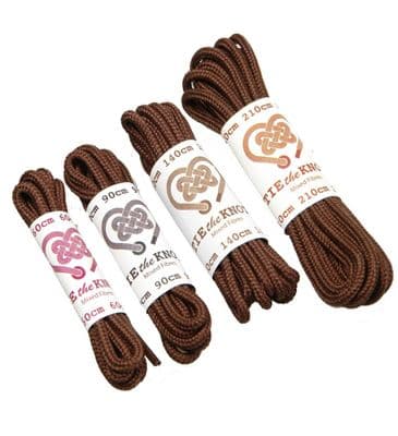 Shoe Laces Pair Dark Brown Round All Sizes Lengths Shoe / Boot Laces