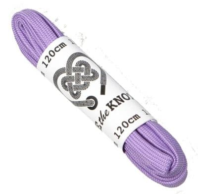 Shoe Laces Pair Light Purple Flat 5 - 8 Eyelet Rows 8mm Wide 120cm Long