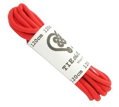 Shoe Laces Pair Light Red Round 5 - 8 Eyelet Red 120 cm Long