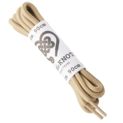 Shoe Laces Pair Mushroom Colour  Round For 4 - 5 Eyelet 90cm Long