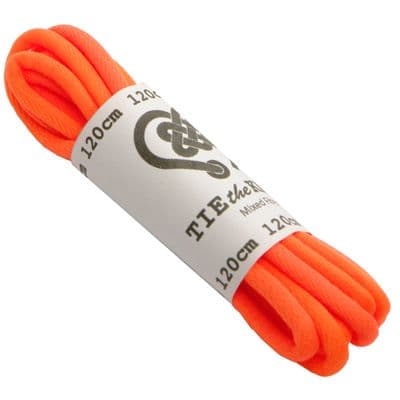 Shoe Laces Pair Round Orange 5 to 8 Eyelet 120cm