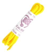 Shoe Laces Pair Round Yellow 3 - 5 Eyelet Rows 75cm