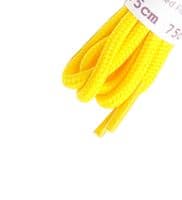 Shoe Laces Pair Round Yellow 3 - 5 Eyelet Rows 75cm