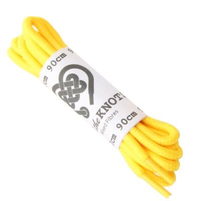 Shoe Laces Pair Yellow Colour Round For 4 - 5 Eyelet 90cm Long