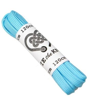 Shoe Laces Pastal Blue Pair For 5 - 8  Eyelets 120cm Long