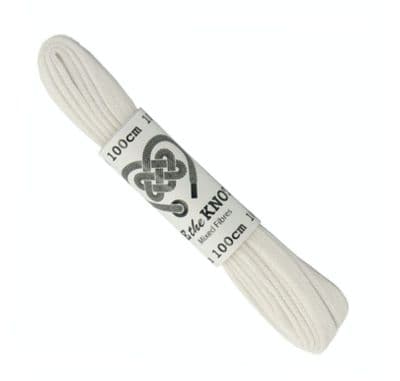 Shoe Laces White Flat Pair For 4 - 6 Eyelets 100cm Long