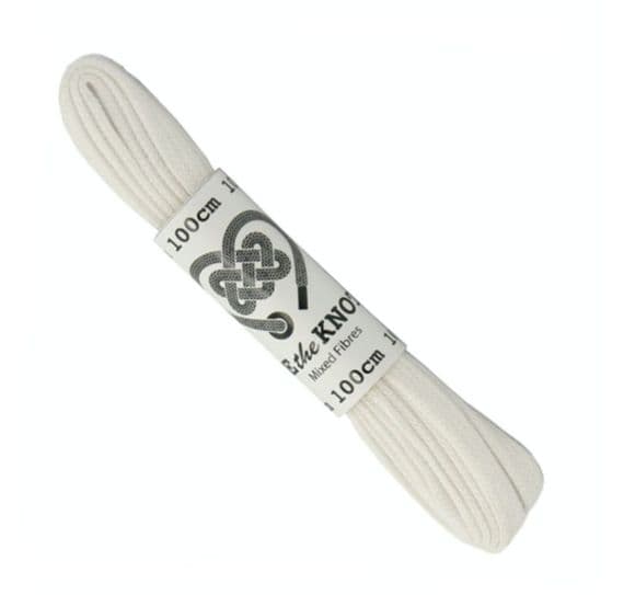 Shoe Laces White Flat Pair For 4 - 6 Eyelets 100cm Long