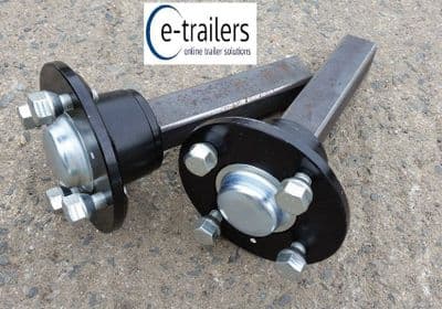 100mm PCD Sealed Bearing Trailer Hub Stub axle set - Quad ATV - High Speed