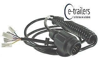 13 Pin 4m Curly Trailer Lighting 8 core spade Connection Lead for Ifor William MP5908