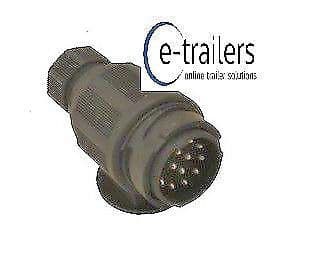13 PIN MALE ELECTRICS SOCKET - TRAILER CARAVAN TRUCK TOWBAR PLUG GWAZA 6006