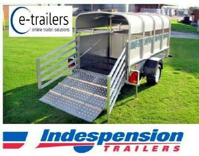 1400kg INDESPENSION LT14084 LIVESTOCK CATTLE PIG SHEEP TRAILER 8x4x4ft - inc VAT