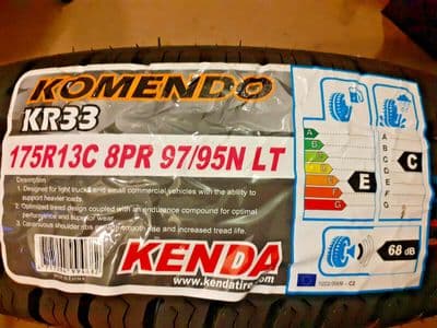 175x13 C KENDA KR33 KOMENDO COMMERCIAL 8ply RADIALTRAILER CARAVAN TYRE 97/95N