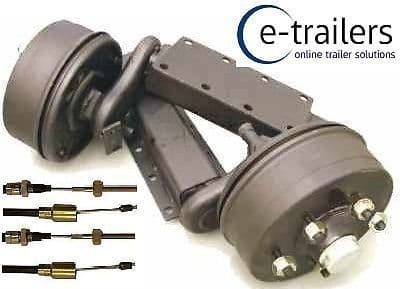 1800kg TRAILER SUSPENSION UNITS KNOTT 250x40 5 STUD 140mm PCD + CABLES/NUTS/CAP OLD IFOR FITMENT