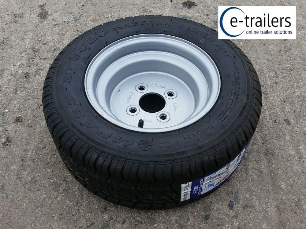 195 55 R10 COMPASS ST5000 8PLY TRAILER TYRE 4 stud 100mm PCD vlukon