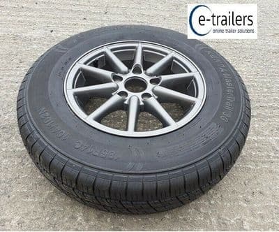 195x14 C COMMERCIAL TYRE ON 5.5Jx14 112 pcd 5 stud Caravan Trailer Alloy Wheel