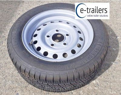 195x50x13 Kenda tyre 900kg on 5 stud 112mm PCD Trailer Wheel - Fits Brian James