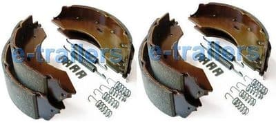 2 AXLE SET 230x60 TRAILER BRAKE SHOE KIT FOR ALKO 2360 230x61 2361 - SUPERB QUALITY