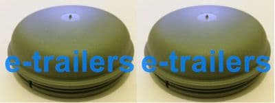 2 x 76mm GREY GREASE CAP FITS ALL IFOR WILLIAMS BRAKED TRAILERS 1996 TO DATE