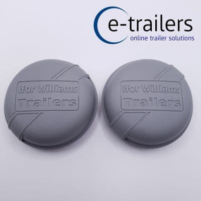 2 x IFOR WILLIAMS 76mm GREY GREASE DUST CAP - FITS ALL MODELS 1996 TO DATE