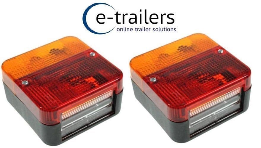 2 x REAR TRAILER CAR LIGHTS -STOP TAIL BRAKE INDICATOR LAMP MAYPOLE ...