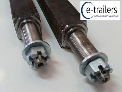 2 x TRAILER STUB axle 250x38mmx38mm -1