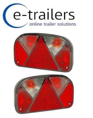 2x GENUINE ASPOCK MULTIPOINT 2 COMPLETE TRAILER LIGHT UNITS IFOR WILLIAMS TT2515 TT3017 BRIAN JAMES