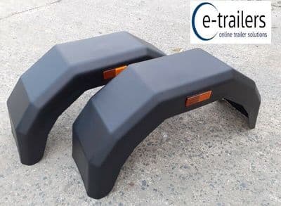 2x TRAILER MUDGUARDS FOR 145x10 500x10 155x13 165x13 175x13 155x12 TYRES- SUPERB