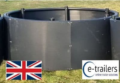 3 Ring Round Bale Double Skirt Feeder or Puppy Lamb Enclosure - lightweight