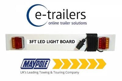3ft LED 12v Trailer Light Board +4m cable Tractor Link Box Jetski Boat MP251PLED