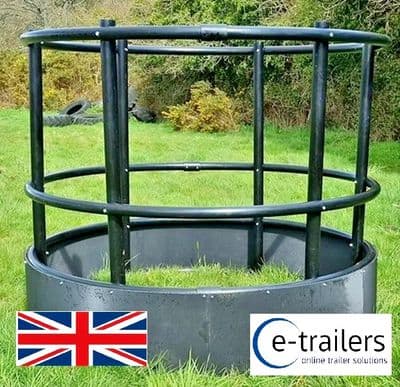 4 Ring Round Bale Single skirt Feeder for Horse Sheep Lamb Lama etc- lightweight