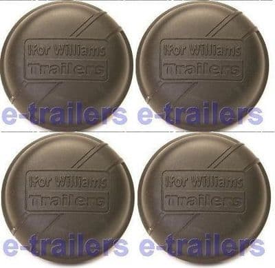 4 x IFOR WILLIAMS 75mm BLACK GREASE DUST CAP 1992 - 1996 GENUINE PART P1250