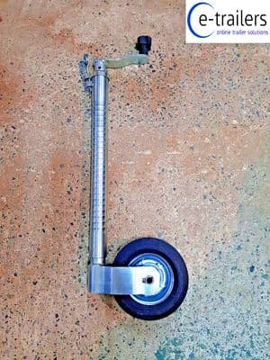 48mm RIBBED JOCKEY ASSEMBLY FOR TRAILERS CARAVANS - 200x60mm WHEEL