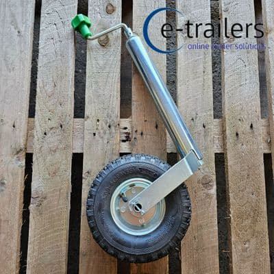 48mm Smooth Shaft Jockey Wheel Assembly - Pneumatic Wheel - IBL