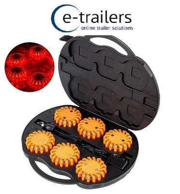 6x LED Water Resistent Magnetic Rechargeable Flashing Lights - Recovery Safety