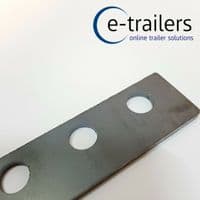 7 HOLE WELD ON ANCHOR PLATE FOR THREADED END KNOTT & ALKO TRAILER BRAKE CABLES