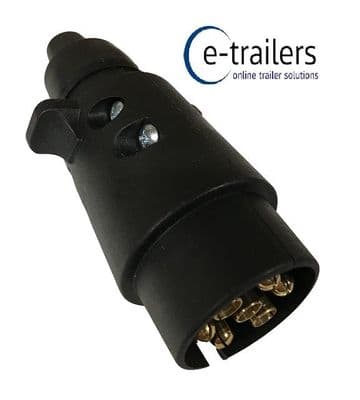 7 PIN 12N MALE ELECTRICS SOCKET - TRAILER CARAVAN TRUCK TOWBAR PLUG MP021B