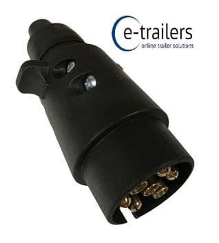 7 PIN 12N MALE ELECTRICS SOCKET - TRAILER CARAVAN TRUCK TOWBAR PLUG