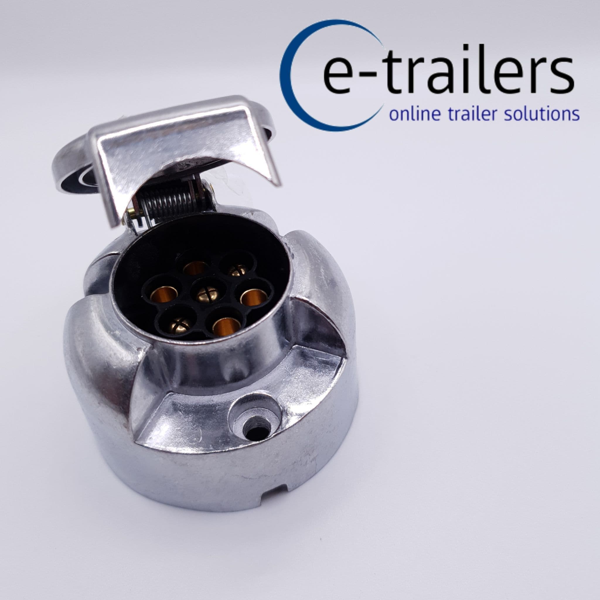 7 PIN 12N METAL FEMALE ELECTRICS SOCKET - TRAILER CARAVAN TOWBAR PLUG ...