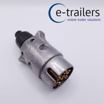 7 PIN METAL 12N MALE ELECTRICS SOCKET PLUG TRAILER CARAVAN TRUCK TOW GWAZA 6003
