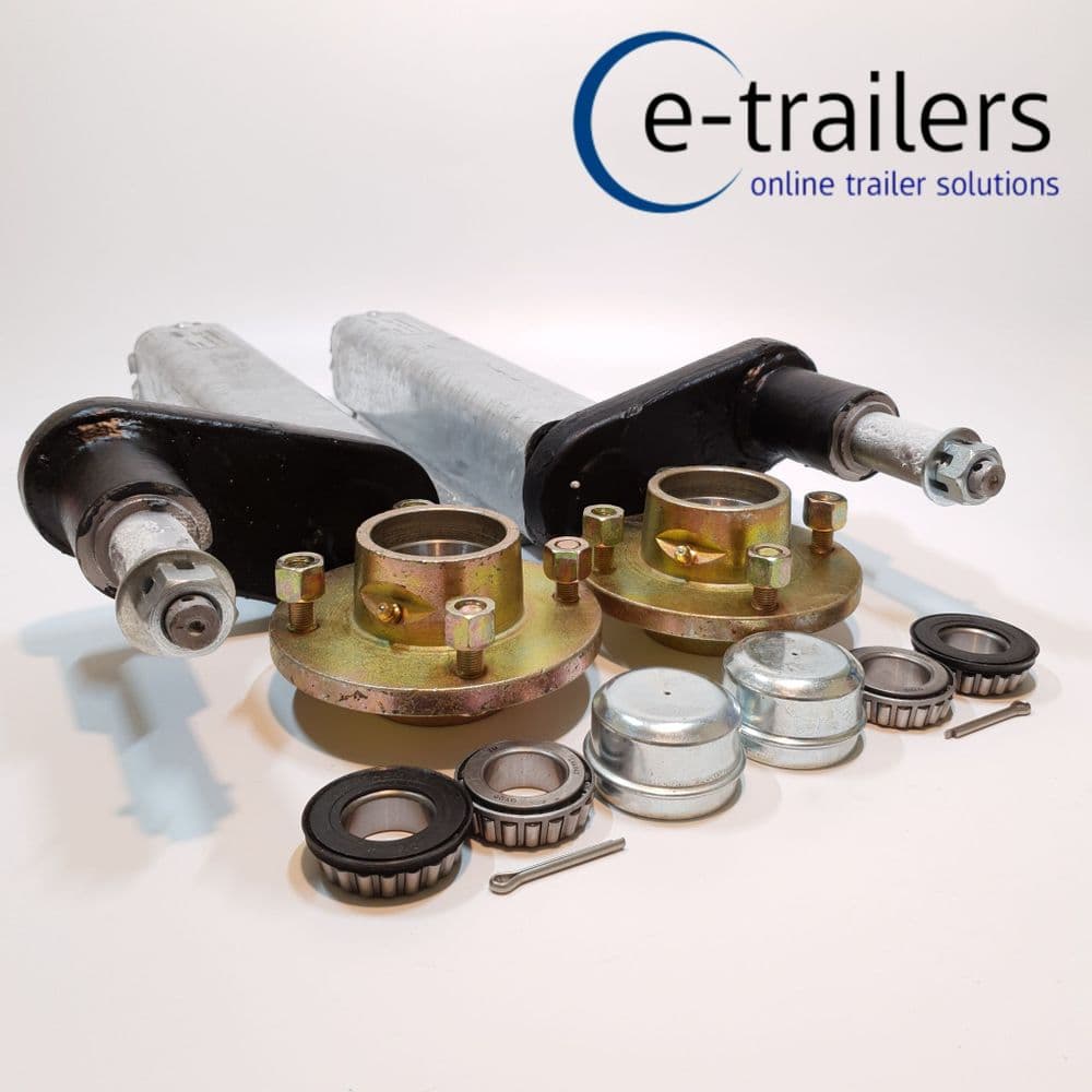 750 KG KNOTT GALVANISED EXTENDED STUB TRAILER SUSPENSION UNITS + 4" PCD