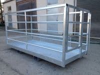 8ft Galvanised Cage Box, Forklift, Handler tele handler  Safety Access work platform fork pocket jcb tractor work platform mesh cage box 2.4m H&S work cage Shetland Islands Orkney Islands Caithness Sutherland Ross & Cromarty Inverness-shire Nairnshire Morayshire Banffshire Aberdeenshire Kincardineshire Angus (Forfarshire) Perthshire Argyllshire Fife Kinross-shire Clackmannanshire Stirlingshire Dunbartonshire East Lothian Midlothian West Lothian Renfrewshire Buteshire Berwickshire Selkirkshire Peebles-shire Lanarkshire Ayrshire Northumberland Roxburghshire Dumfries-shire Kirkcudbrightshire Wigtownshire Tyne & Wear Durham Cumbria North Yorkshire East Riding of Yorkshire West Yorkshire Lancashire Greater Manchester Merseyside Lincolnshire Nottinghamshire South Yorkshire Derbyshire Cheshire Flintshire Denbighshire Anglesey Caernarvonshire Rutland Leicestershire Staffordshire Shropshire Montgomeryshire Merionethshire Norfolk West Midlands Suffolk Cambridgeshire Bedfordshire Northamptonshire Warwickshire Worcestershire Herefordshire Radnorshire Cardiganshire Essex Hertfordshire Buckinghamshire Oxfordshire Gloucestershire Monmouthshire Breconshire Glamorgan Carmarthenshire Pembrokeshire Kent Greater London Surrey Berkshire Wiltshire Somerset East Sussex West Sussex Hampshire Dorset Devon Cornwall Antrim Derry / Londonderry Down Armagh Tyrone Fermanagh Launceston Plymouth Turro Penzance St Austell Exmouth Salcombe Totnes Bournemouth Southampton Cardiff Manchester Liverpool Glasgow inverness Looe Liskeard Bodmin