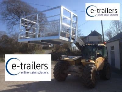 2.4m 8ft Galvanised Cage Box, Forklift, Telehandler Safety Access work platform - VAT included