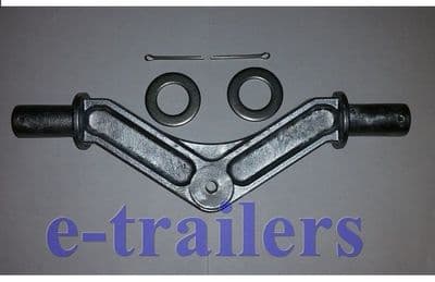 ALLOY WING BRACKET FOR WOBBLE ROLLERS WITH 2 SPLIT PINS & 2 WASHERS