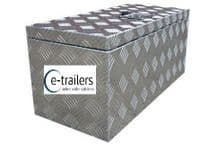 Aluminium Chequer Plate Truck Trailer Storage Locking Tool Strap Box - 28