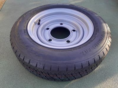 BARGAIN 155x70x12 900kg TRAILER TYRE on 4.5Jx12 6.5