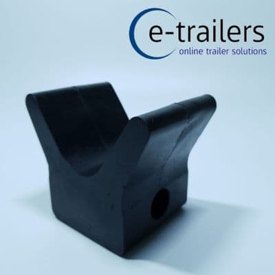 BLACK BOAT TRAILER WINCH POST BOW SNUBBER BLOCK - 75x95x115 MP170