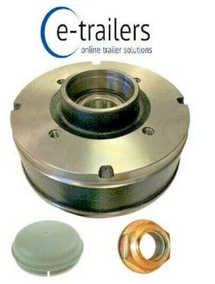BRAKE DRUM FOR IFOR WILLIAMS 200x50 4 STUD 140mm PCD BEARING +CAP+NUT - KS0825